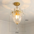DecorBites™ Gold Crystal Round Ceiling Chandelier for Living Room LED Light Fixtures