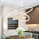 DecorBites™ Black Led Rings Circle Pendant Chandelier for Living Dining Kitchen