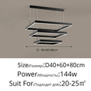 DecorBites™ LED Chandelier: Modern Aluminum Luster Lamps for Bedroom, Hall, Dining, Living Room