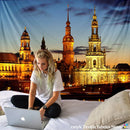 DecorBites™ City Night Scene Tapestry with European London Style Wall Hanging