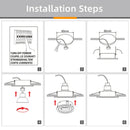 DecorBites™ Adjustable LED Ceiling Downlight Frame with GU10/MR16 Holder for Spot Lighting