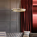 DecorBites™ Golden Crystal LED Chandelier for Modern Dining Room