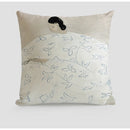 DecorBites™ Japanese Art Handmade Square Cushion Cover 45x45 for Literary Youth Fashion
