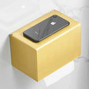 DecorBites™ Brushed Gold Aluminum Toilet Paper Holder
