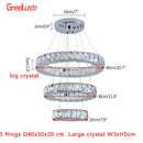 DecorBites™ Crystal LED Chandelier: Modern Pendant Light for Luxury Home Decor and Living Room