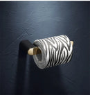 DecorBites™ Gold & Black Bathroom Set - Shelf, Towel Rack, Holder, Brush Holder & More