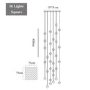 DecorBites™ Crystal LED Chandelier: Modern Luxury Pendant Lights for Staircase, Bedroom, and Living Room