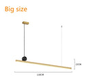 DecorBites™ Linear LED Gold Pendant Light for Island, Restaurant, Bar - Nordic Designer Style