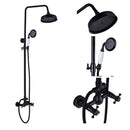 DecorBites™ Black Bronze Shower Faucet Set with 8" Rain Shower Head & Hand Shower