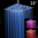 DecorBites™ 20 Inch Super Slim Matte Black Square Rain Shower Head by Stainless Steel