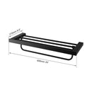 DecorBites™ Black Matte Stainless Steel Bathroom Hardware Set: Paper Holder, Toothbrush Holder, Towel Bar & Accessories