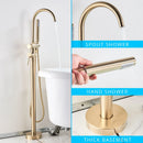 DecorBites™ Black Dual Handle Freestanding Bathtub Faucet Set Floor Standing Bath Mixer Tap