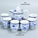 DecorBites™ Dragon Teapot Tea Set, Porcelain Kung Fu Teaware for Puer Oolong Ceremony