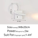 DecorBites™ LED Bedside Wall Lamp with USB Port & Switch - Modern Nordic Design