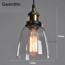 DecorBites™ Industrial Glass Pendant Light for Modern Home Decor