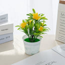 DecorBites™ Artificial Flowers Bonsai Vase Mini Potted Home Decor Wedding DIY Flowerpot