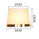 DecorBites™ Golden Edge Large Cloth Lampshade Cover for Bedroom Bedside Floor Lamp
