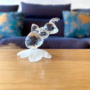 DecorBites™ Crystal Bee & Leaf Glass Figurine - Home Decor & Gift Ornament