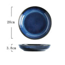 DecorBites™ Japanese Blue Ceramic Tableware Set - Rice Bowl, Plate, Spoon, Udon Ramen Bowl, Soup Dish