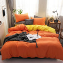 DecorBites™ Brushed Duvet Cover Set, Solid Orange Red, Luxury Hotel Bedding Set