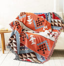 DecorBites™ Knitted Nordic Plaid Blanket - Cozy Home Decor and Sofa Cover