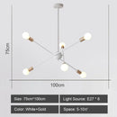 DecorBites™ LED Ceiling Chandelier: Modern & Industrial Sputnik Style for Living Room & Bedroom
