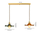 DecorBites™ Green Glass Hanging Light: Modern LED Pendant Lamp for Living and Dining Room