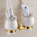 DecorBites™ Gold Bathroom Hardware Set for Towels, Paper, Brushes, and More