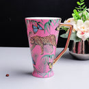 DecorBites™ Jungle Animals Bone China Coffee Mug Set for Tea Lovers and Office Use