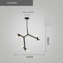 DecorBites™ Gold LED Chandelier: Modern Nordic Lighting Fixture for Indoor Decor.