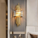 DecorBites™ Crystal Gold Wall Lamp | Modern Minimalist LED Indoor Lighting for Living Room & Bedroom