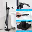 DecorBites™ Gold Bathtub Faucet Set Hot Cold Water Shower Mixer Tap Waterfall Floor Stand