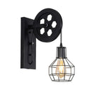DecorBites™ Industrial Pulley Wall Light - Retro Loft Sconce Fixture for Home, Cafe, Bar