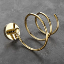DecorBites™ Hair Care Organizer Wall Shelf - Gold Hair Dryer & Straightener Holder Rack