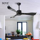 DecorBites™ 52" DC Remote Control Plastic Blade Ceiling Fan (No Lights)