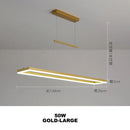 DecorBites™ Gold Aluminum LED Chandelier Acrylic Deco Design for Bedroom Kitchen Island