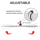 DecorBites™ 10" Square Rainfall Shower Head Set with Stainless Steel Hose