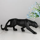 Black panther animal statue Resin abstract Geometric Style Decor Crafts Modern home livingroom office desktop Sculpture Ornament