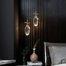 DecorBites™ Gold Crystal Pendant Light Chandelier for Living Room Kitchen LED Art Deco