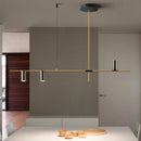 DecorBites™ Designer Black Long Chandelier Lights for Modern Minimalist Dining Room