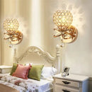 DecorBites™ Crystal Wall Sconce: Retro Luxury for Living Room, Balcony, or Aisle Lighting