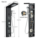 DecorBites™ LED Light Shower Faucet System: Rainfall, Massage Jets, Waterfall Panel with Temperature Control