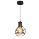 DecorBites™ Black Metal Chandelier with E27 Edison Bulb Socket for Kitchen, Restaurant, Cafe