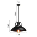 DecorBites™ Iron Dome Industrial Pendant Light for Cafe Bar Home Decor