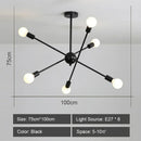 DecorBites™ LED Ceiling Chandelier: Modern & Industrial Sputnik Style for Living Room & Bedroom