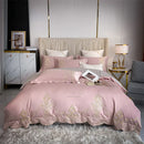 DecorBites™ 1000TC Egyptian Cotton Gold Embroidery 4Pcs Bedding Set - Luxe Chic Collection