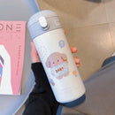 DecorBites™ Cute Insulated Straw Cup Thermal Water Bottle Stainless Steel Vacuum Flask