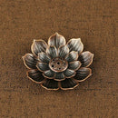Incense Stick Holder Round Plate Buddhism Insense Ash Catcher Joss Cone Insence Alloy Incense Burner Stick Holder Plate