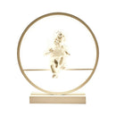 Dimmable angel table lamp with white cherub for bedroom decor