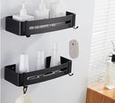 DecorBites™ Brushed Gold Aluminum Bathroom Corner Shelf Wall Mounted Shower Shampoo Holder